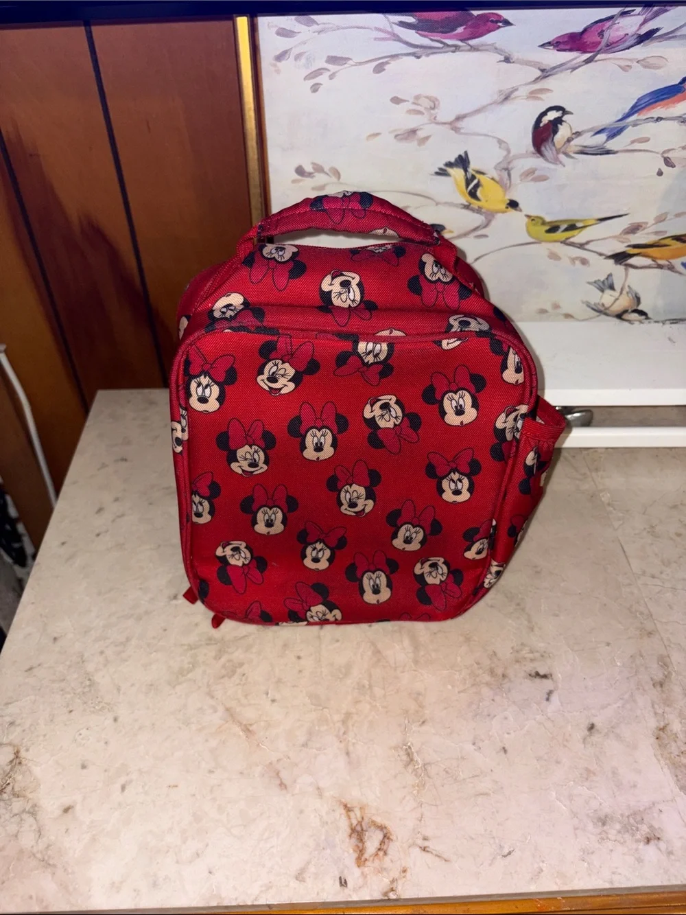 Disney Red Minnie Mouse Backpack and Matching Lunch Bag